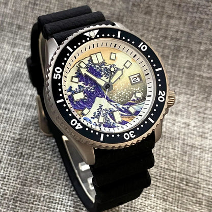 41mm, Titanium, Seiko Automatic NH35A Movement, Kanagawa Dial, Sapphire Glass, Super Lume Dial