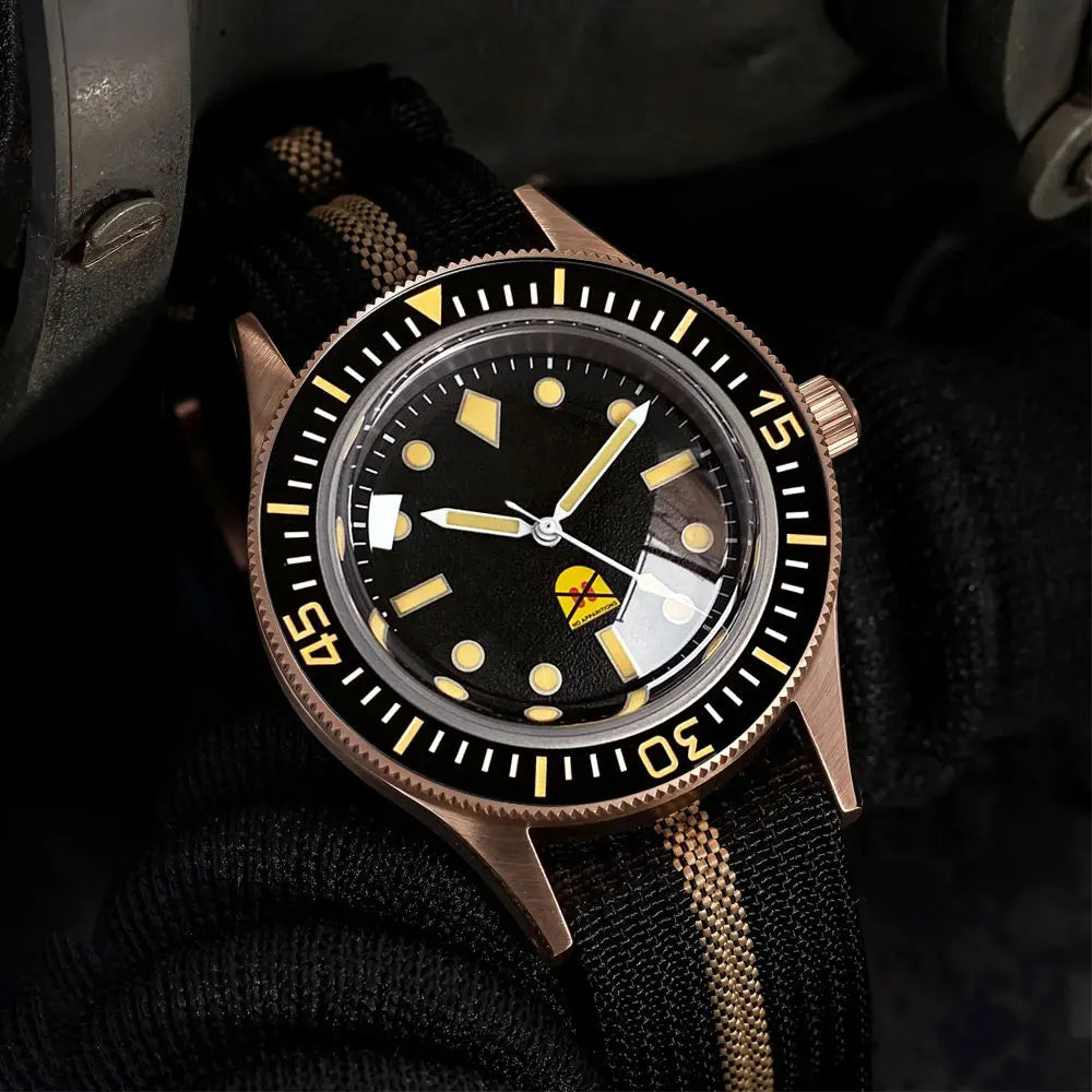 40mm Fifty Fathoms Domed Sapphire Glass CUSN8 Real Bronze Automatic Dive Men‘s Watch For Miyota 8215 20BAR Waterproof