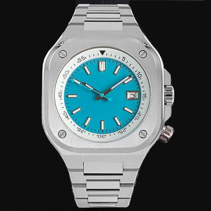 42mm Japan NH35A Automatic Mechanical Watches for Men Sapphire Glass 10ATM Luminous Square Vintage Wristwatch