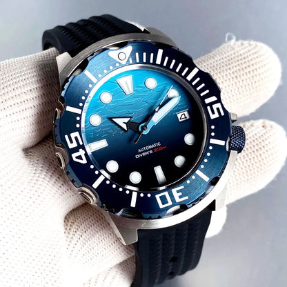 NH35A Movement Men Watches Monster Style Sapphire Crystal Glass Diving 200m Relogios Masculino Waterproof Automatic